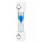 2 Minutes Smiling Face The Hourglass for Kids Toothbrush Timer Sand Clock, blue sand